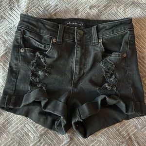 Black Denim Shorts